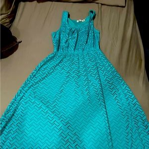 Mint green long dress